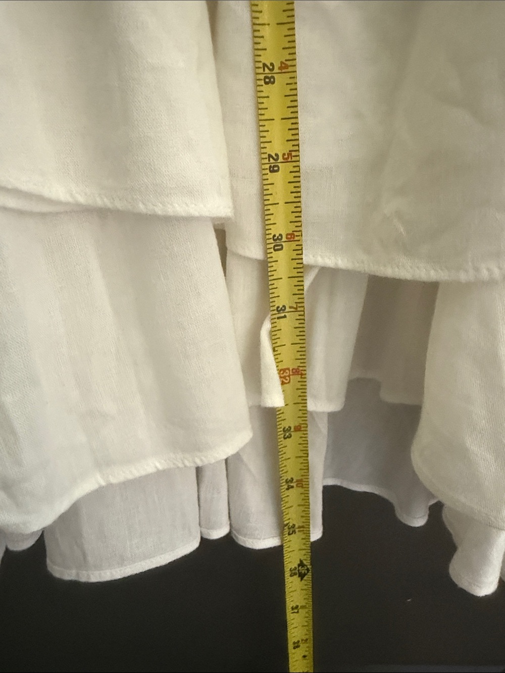 Maje White Ruffle-Trim V-Neck Dress size 42 - Picture 6 of 8